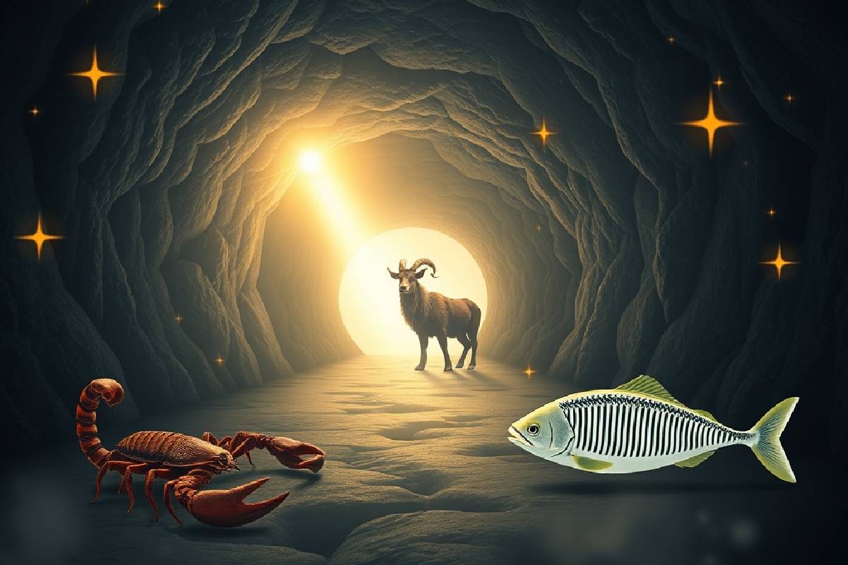 Licht am Ende des Tunnels Horoskope für Skorpione, Steinböcke und Fische für die nächste Woche